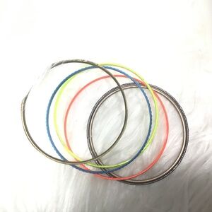 Multi colored iron bangles.